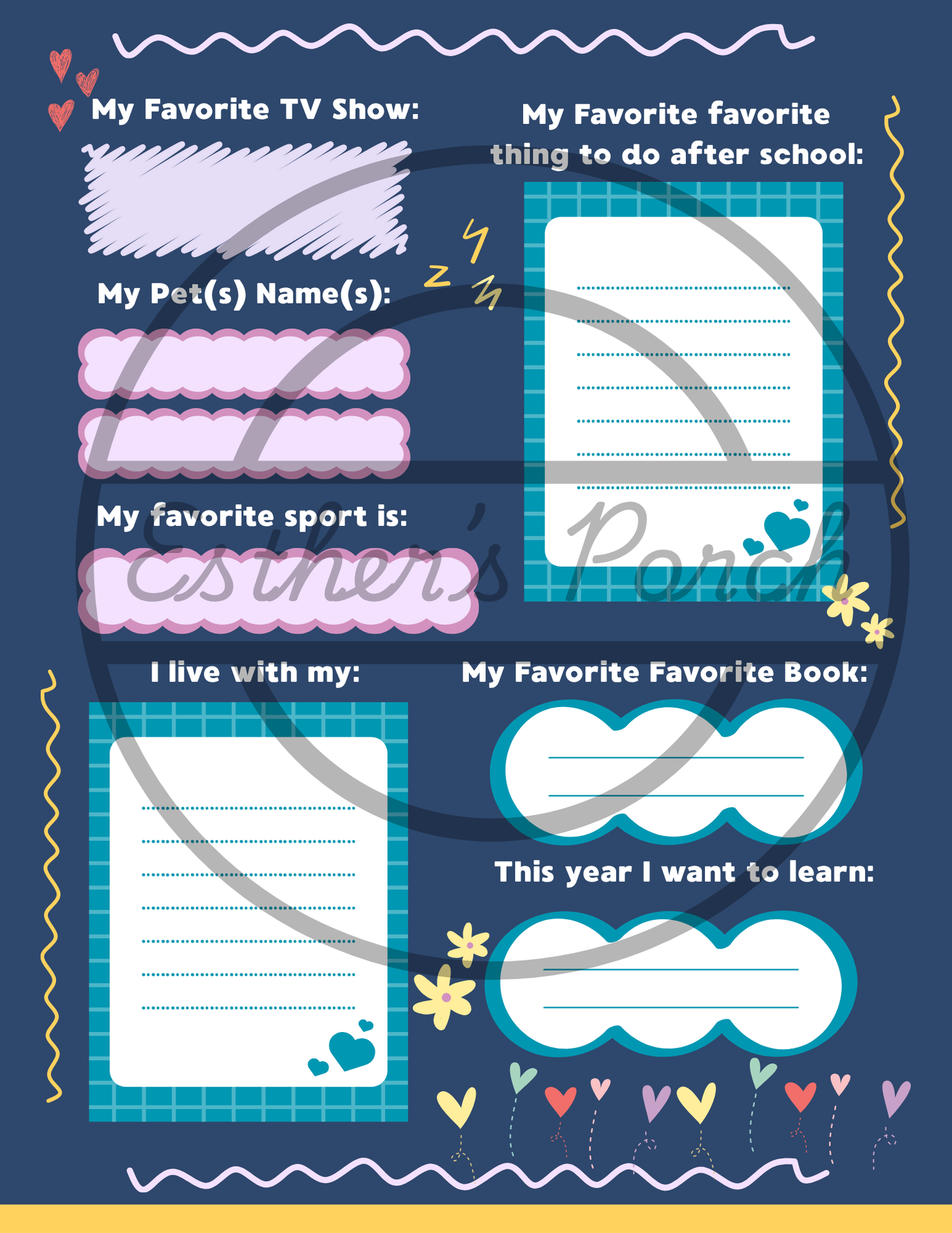 All About Me Template