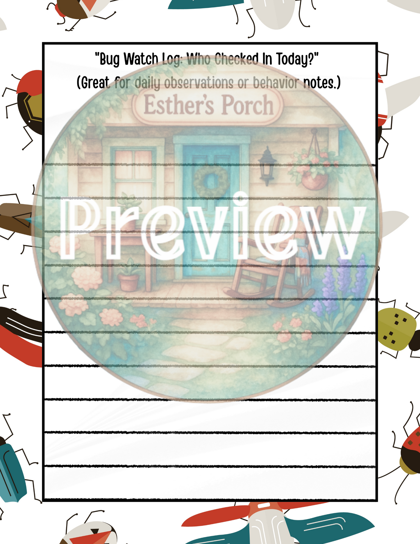 Welcome to the Bug Inn: Step-by-Step Habitat Activity with Scavenger Hunt