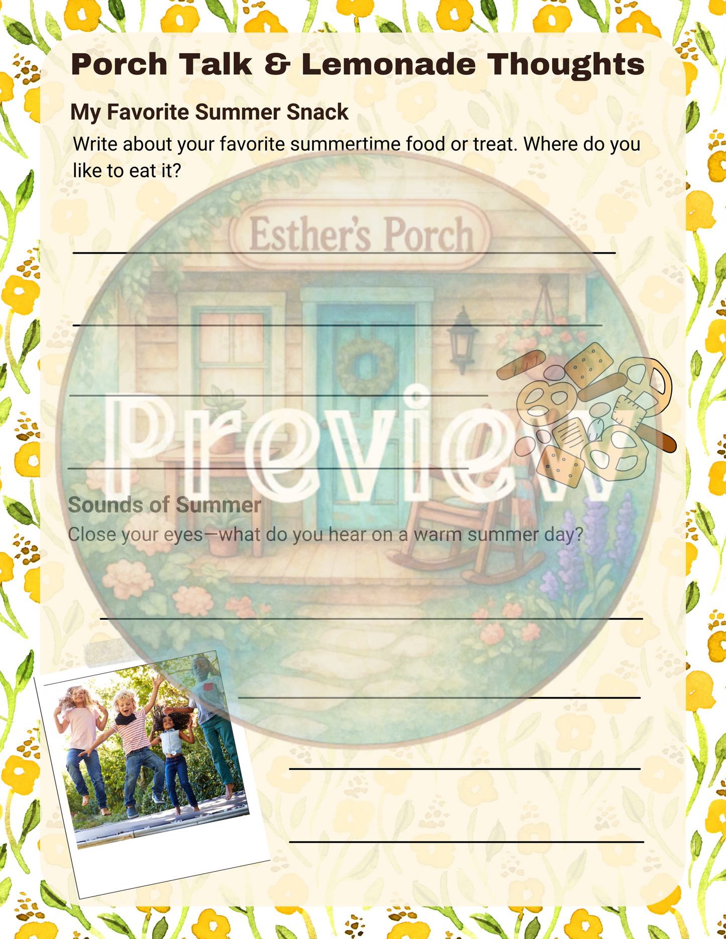 Grillin’ on the Porch Dramatic Play Kit!