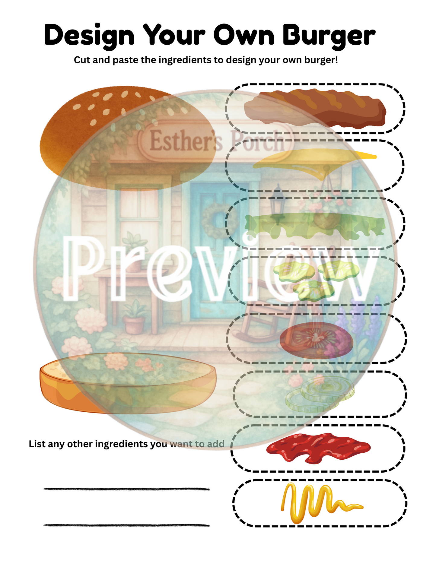 Design Your Own Hamburger