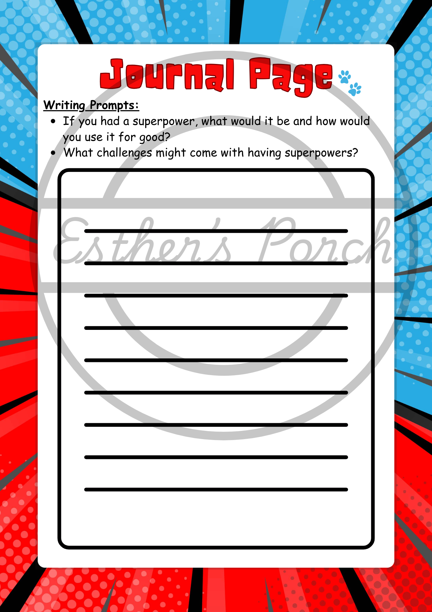 Comic Creation & Superhero Storytelling – 4-Week Lesson Plan