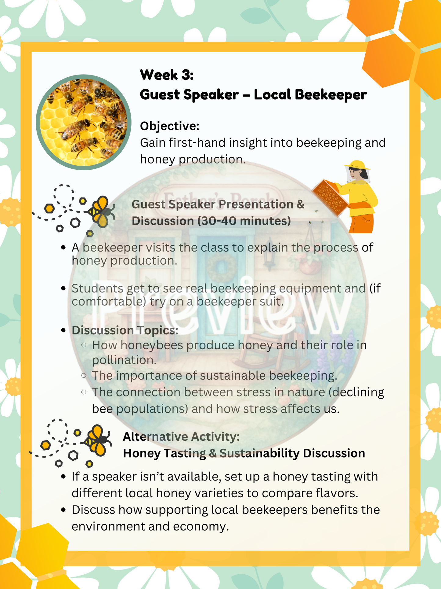 Honeybees & Biscuits - Hands on learning experience - Middle/High School