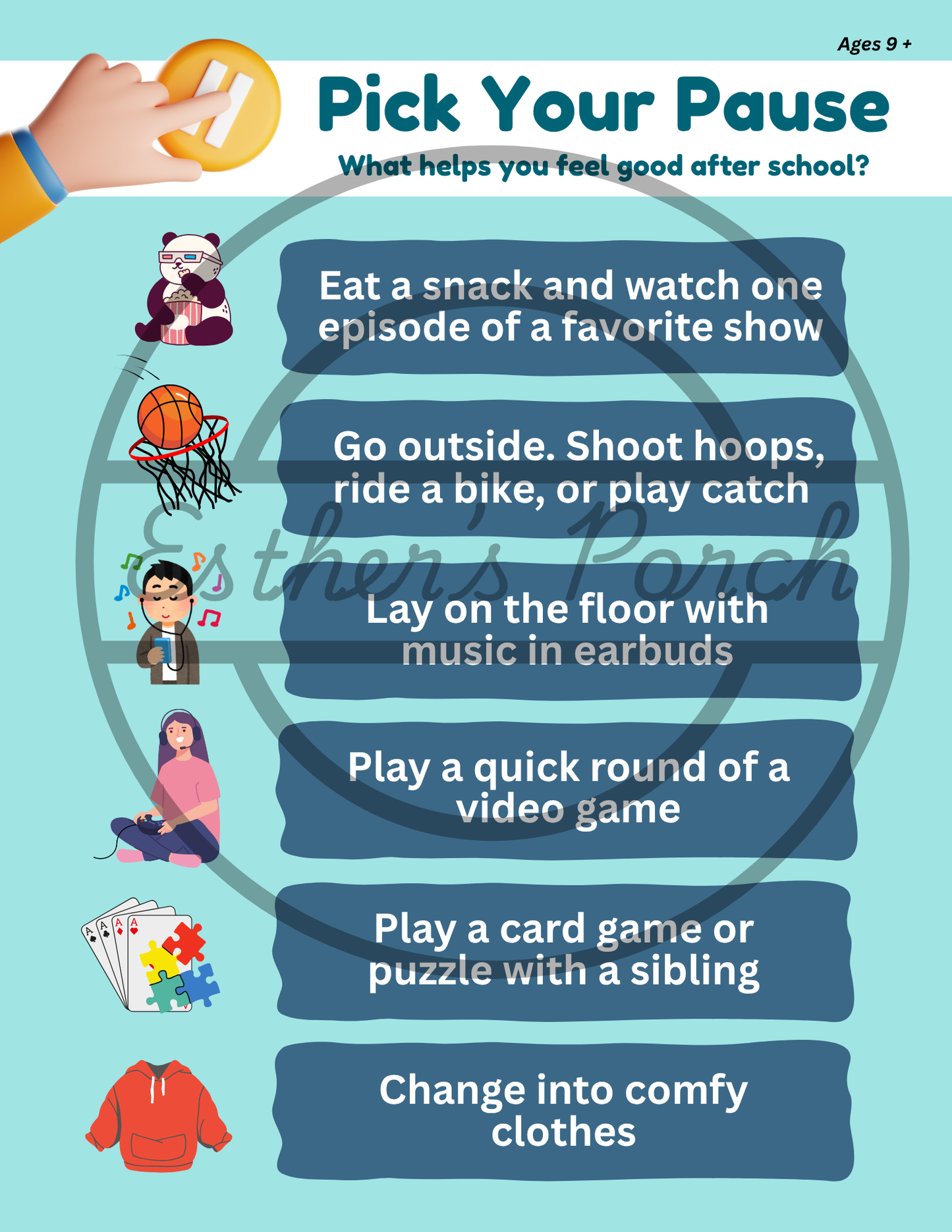 Pick Your Pause - Ages 9+