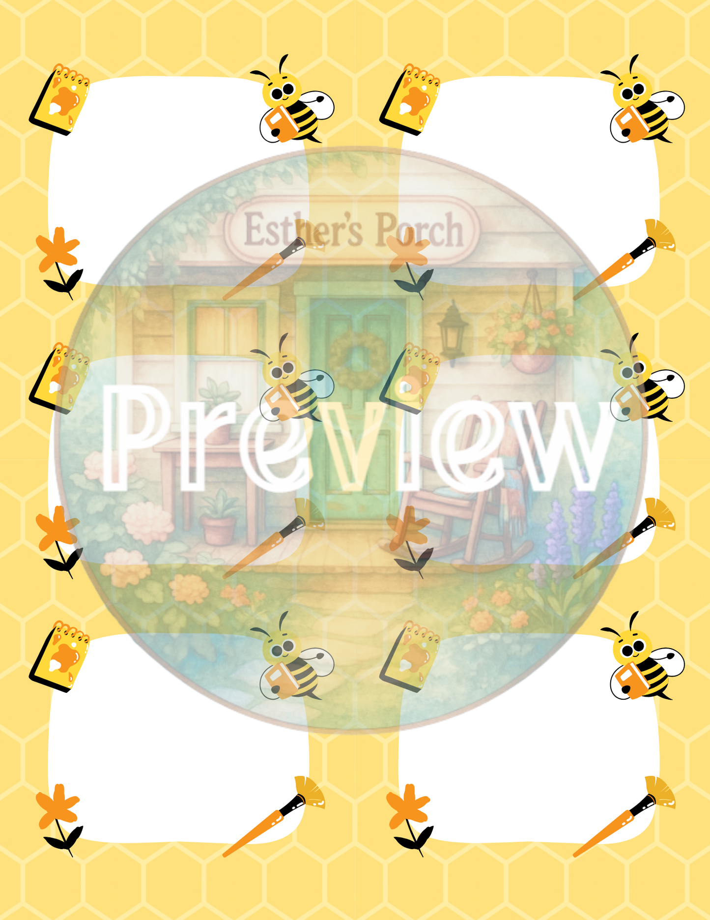 Bee-Themed Learning & Dramatic Play Label Collection