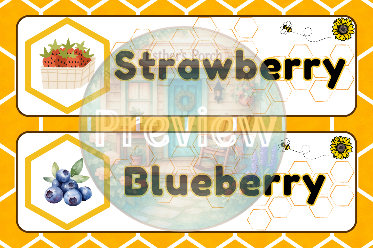 Bee-Themed Learning & Dramatic Play Label Collection