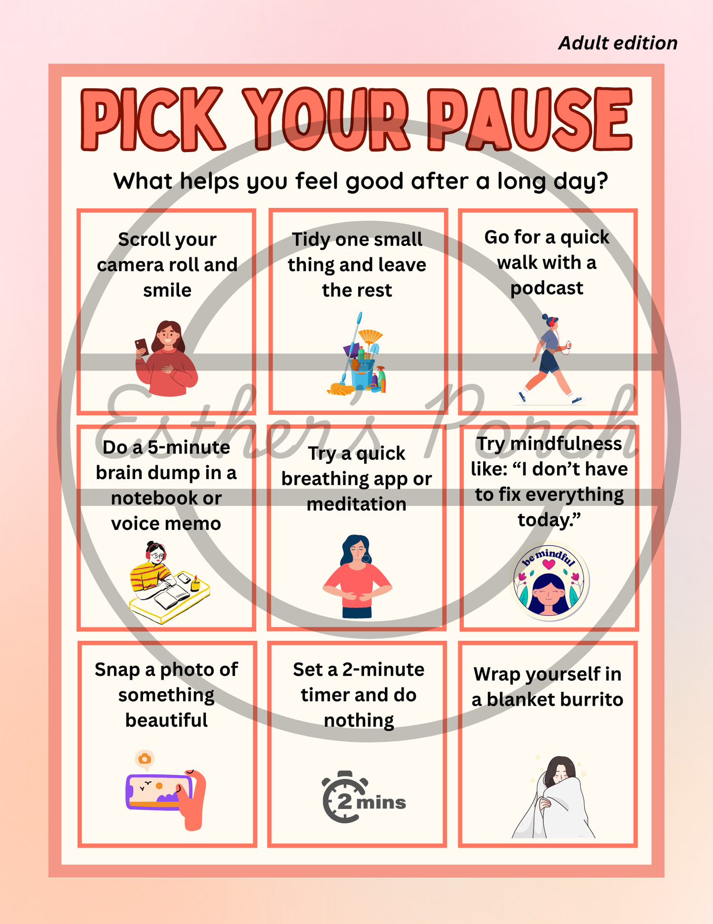 Pick Your Pause - Adults (parents and caregivers)