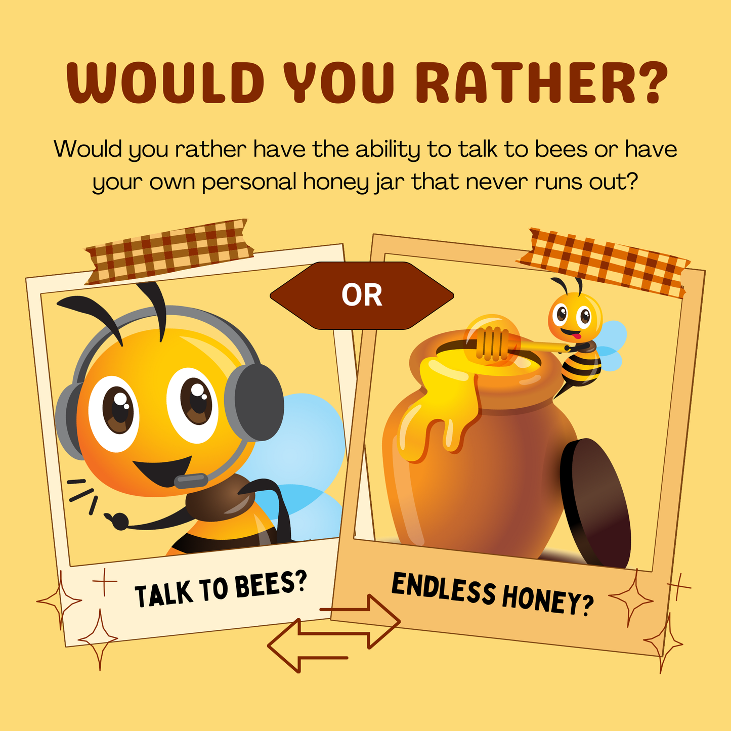 Would You Rather? – Bee-Themed Conversation & Choice Game
