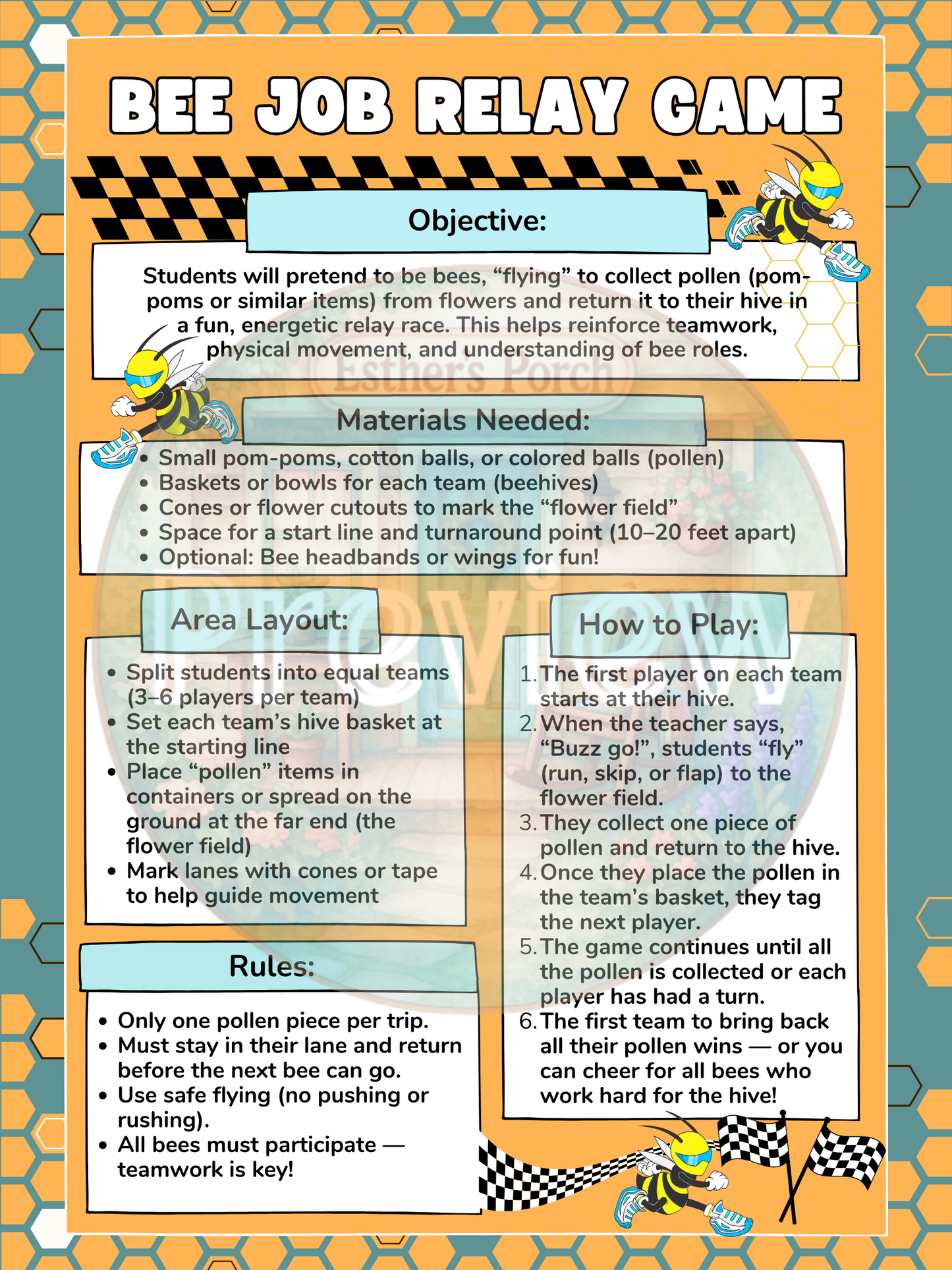 Bee Job Relay Race (All Ages)