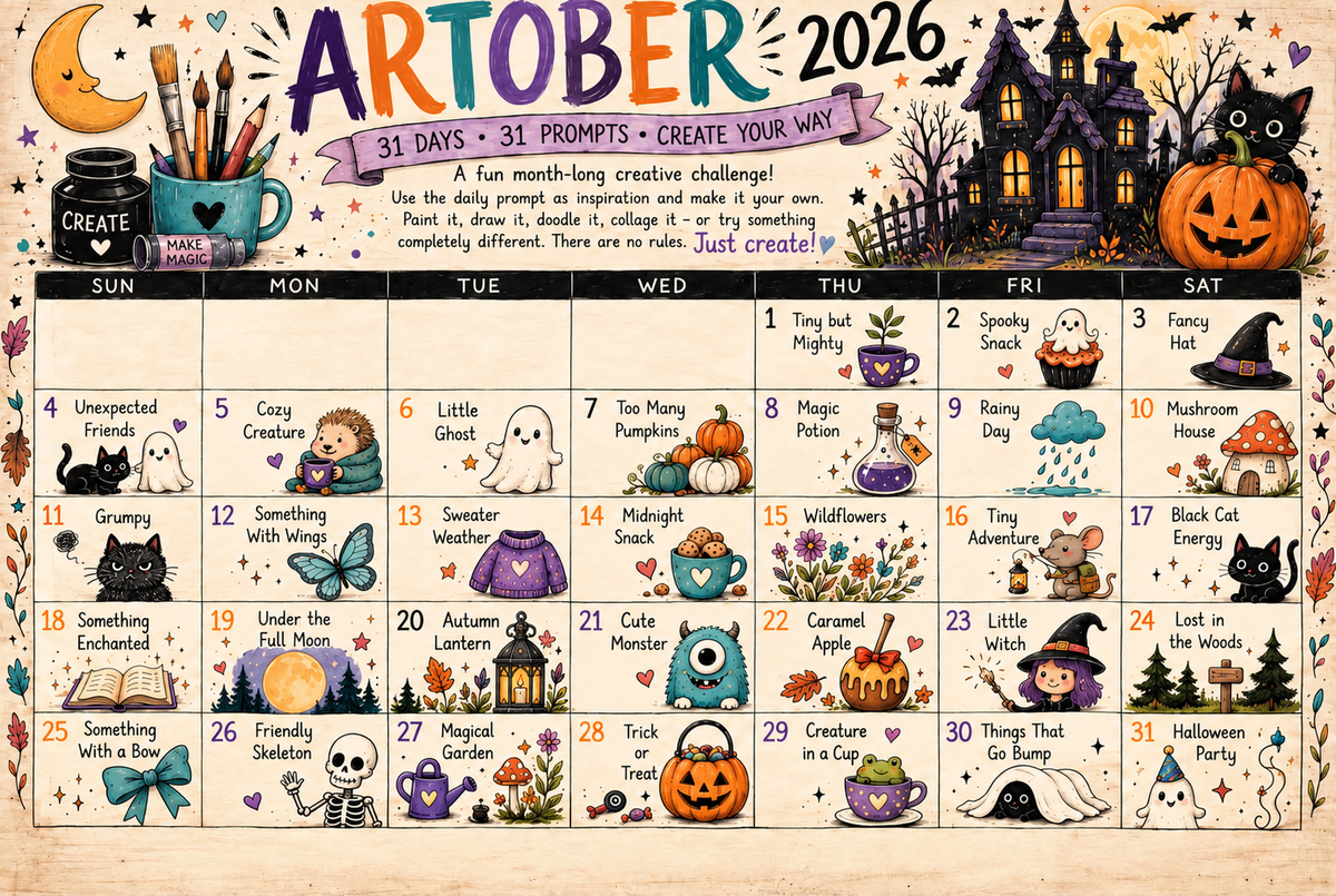 Artober Free Printable Coloring Pages