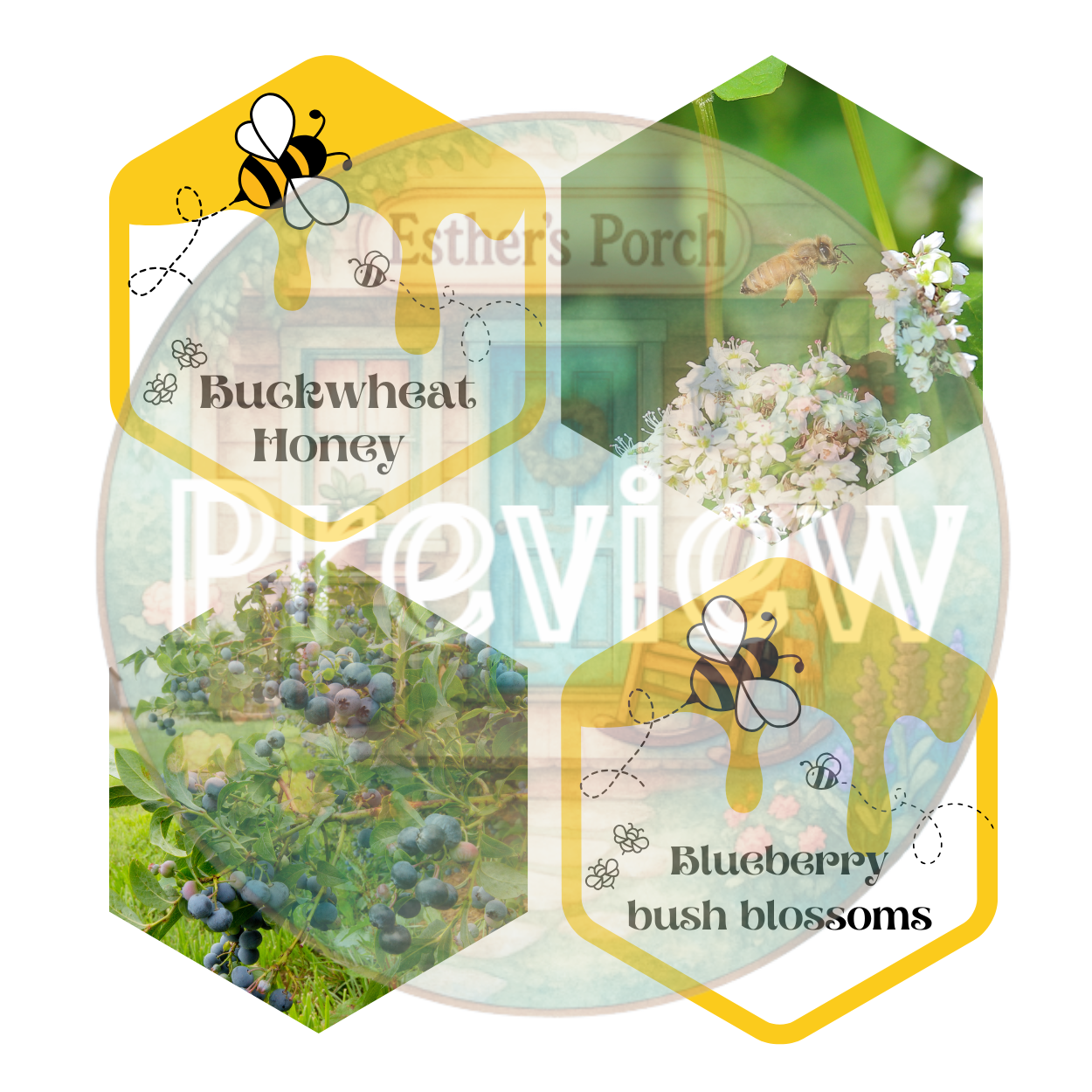 Bee-Themed Learning & Dramatic Play Label Collection