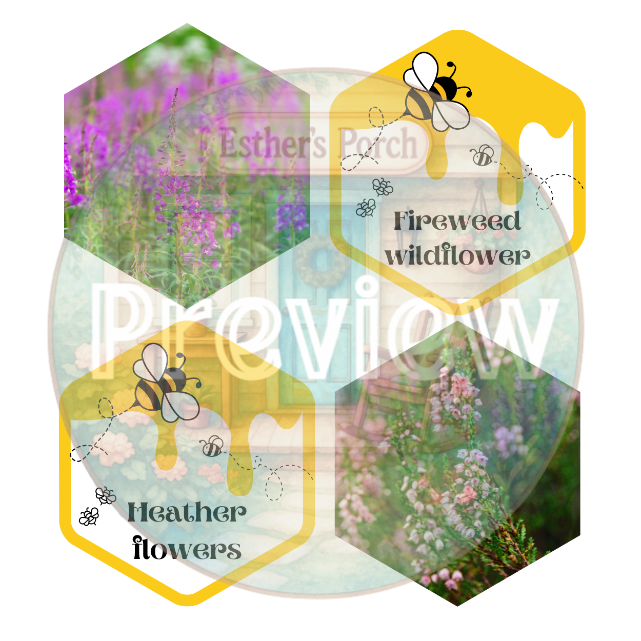 Bee-Themed Learning & Dramatic Play Label Collection