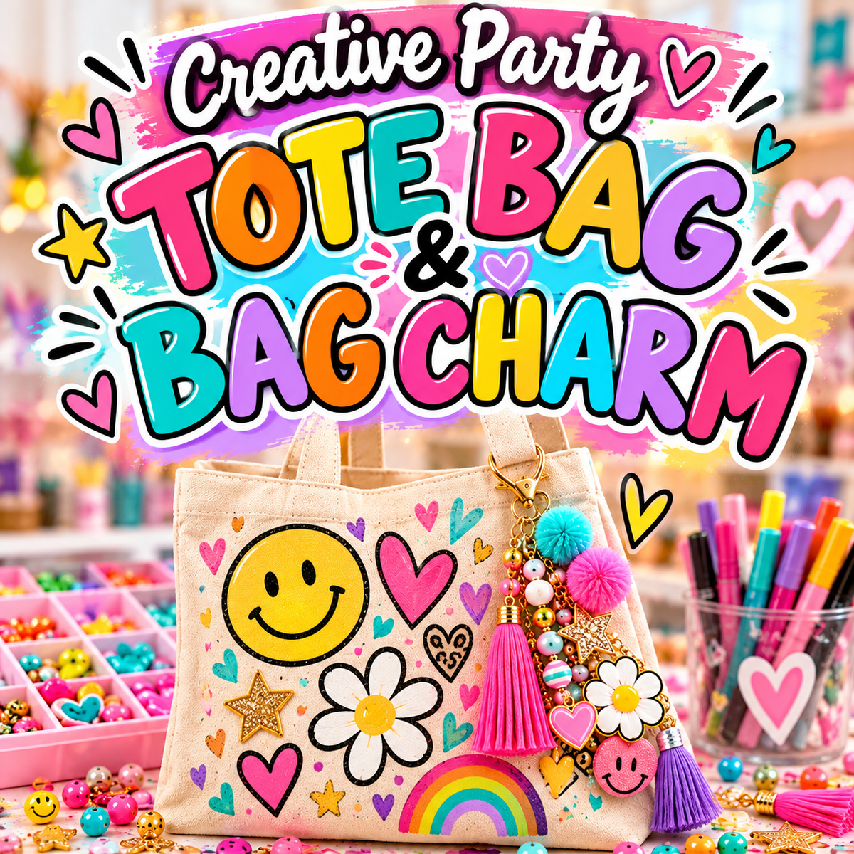 Tote Bag and Bag Charm