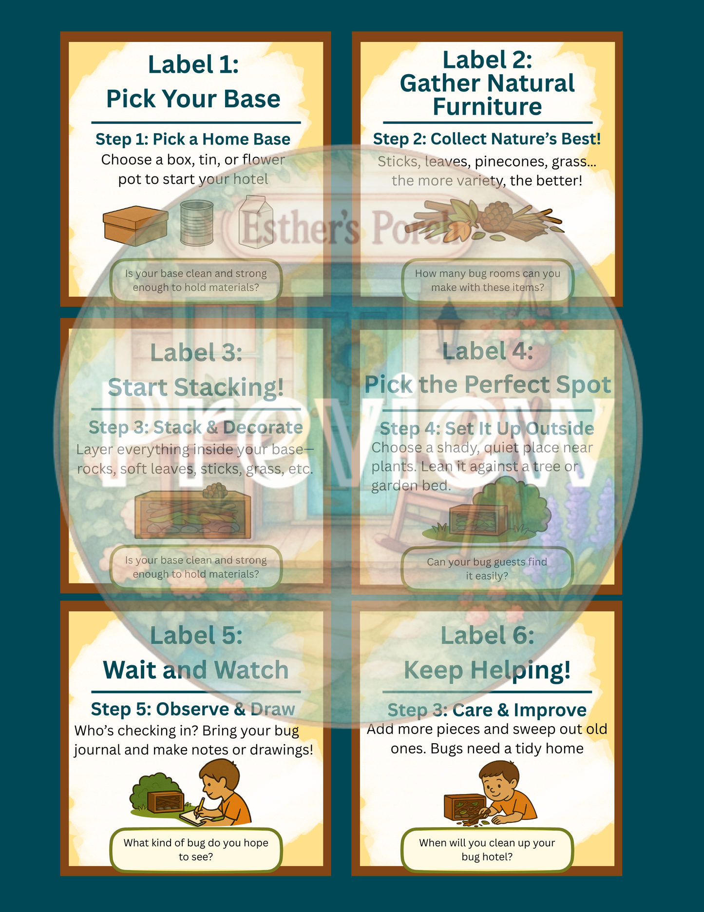 Welcome to the Bug Inn: Step-by-Step Habitat Activity with Scavenger Hunt
