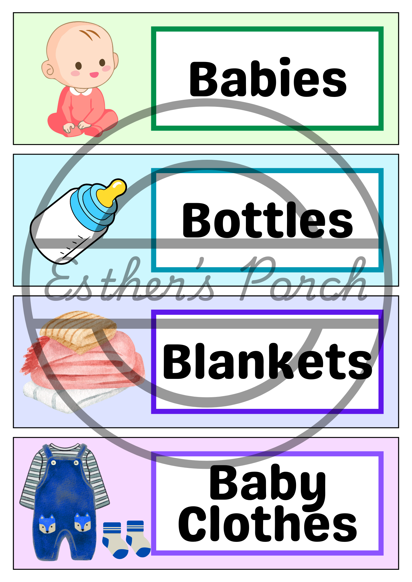 Dramatic Play Labels – Babies & Kitchen