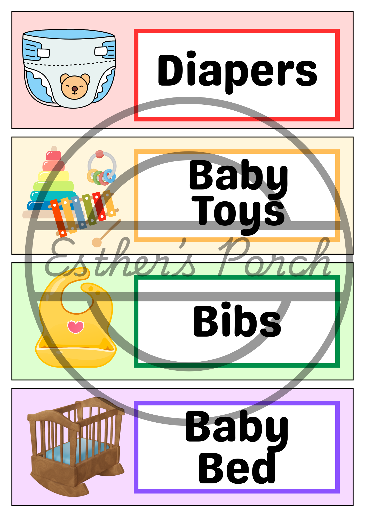 Dramatic Play Labels – Babies & Kitchen