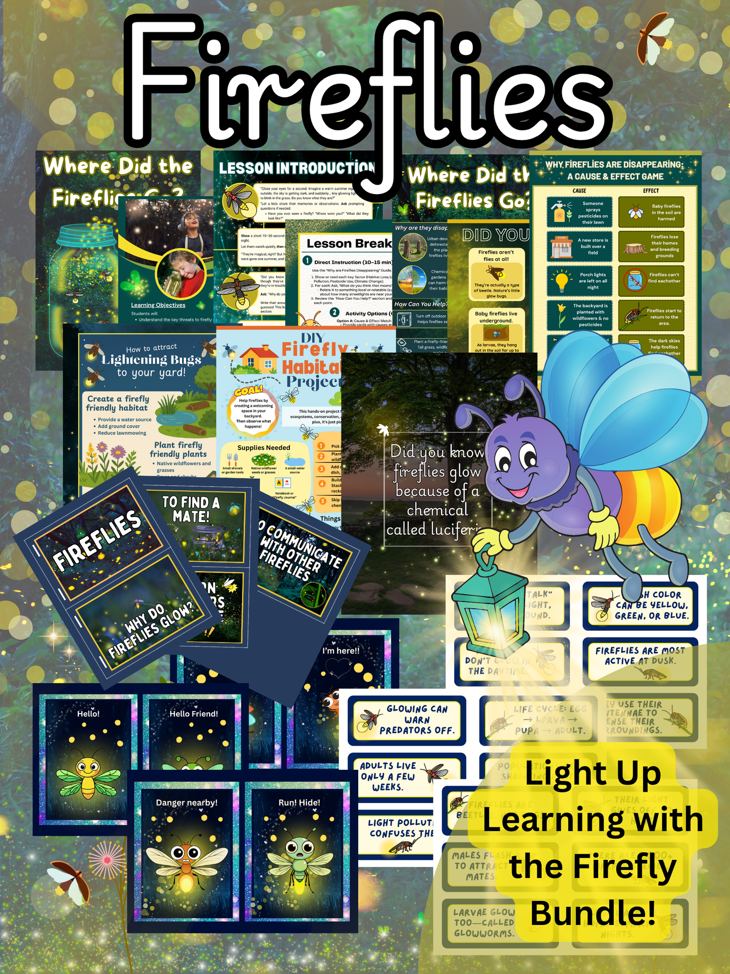 Firefly Learning Bundle – Posters, Habitat, Activities & Fun Facts