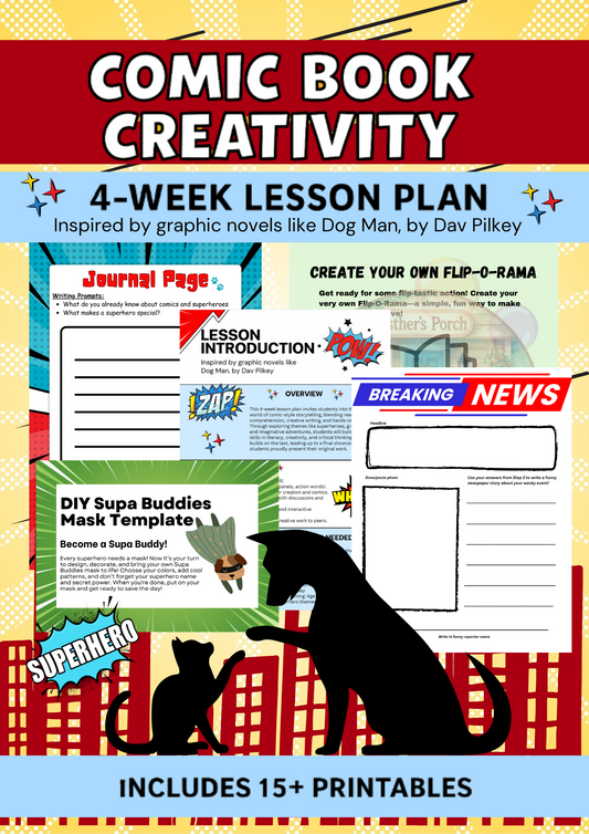 Comic Creation & Superhero Storytelling – 4-Week Lesson Plan