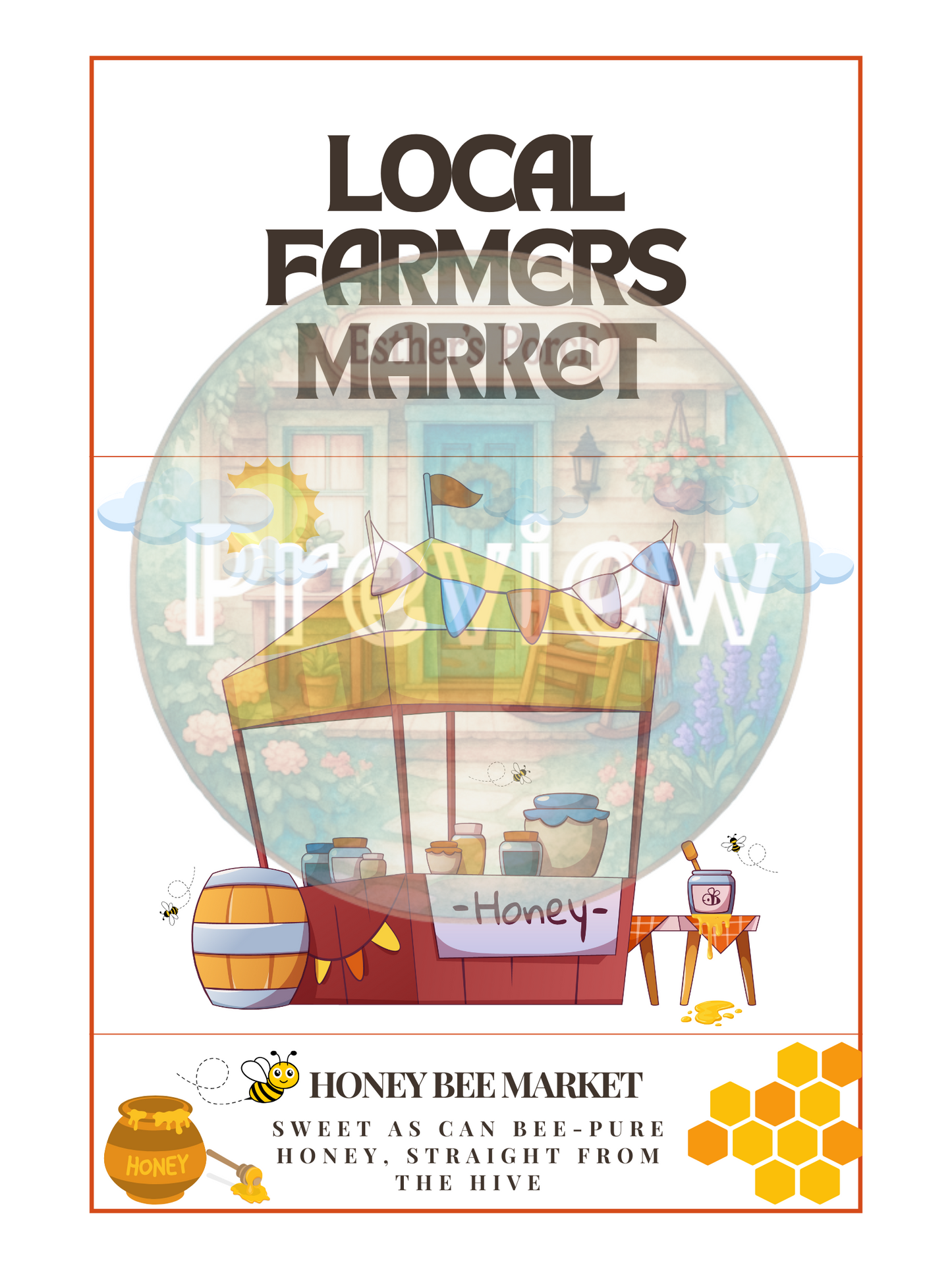 Bee-Themed Farmers Market – Dramatic Play and Entrepreneurship Game