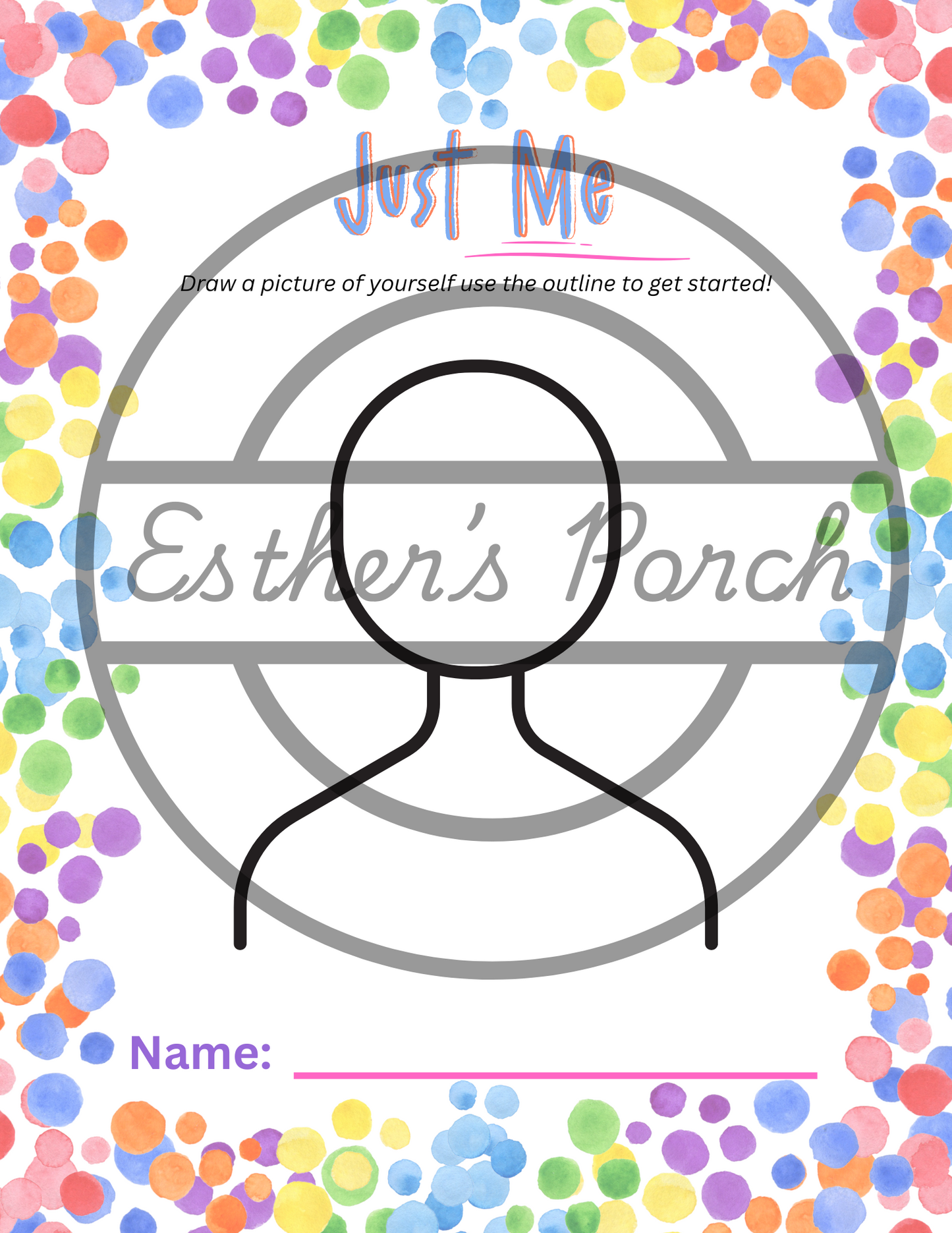 Just Me - Creative drawing template