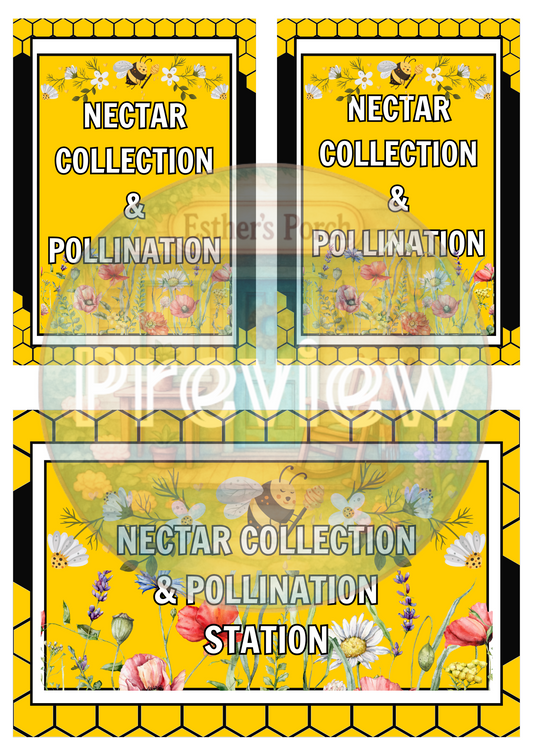 Bee-Themed Learning & Dramatic Play Label Collection