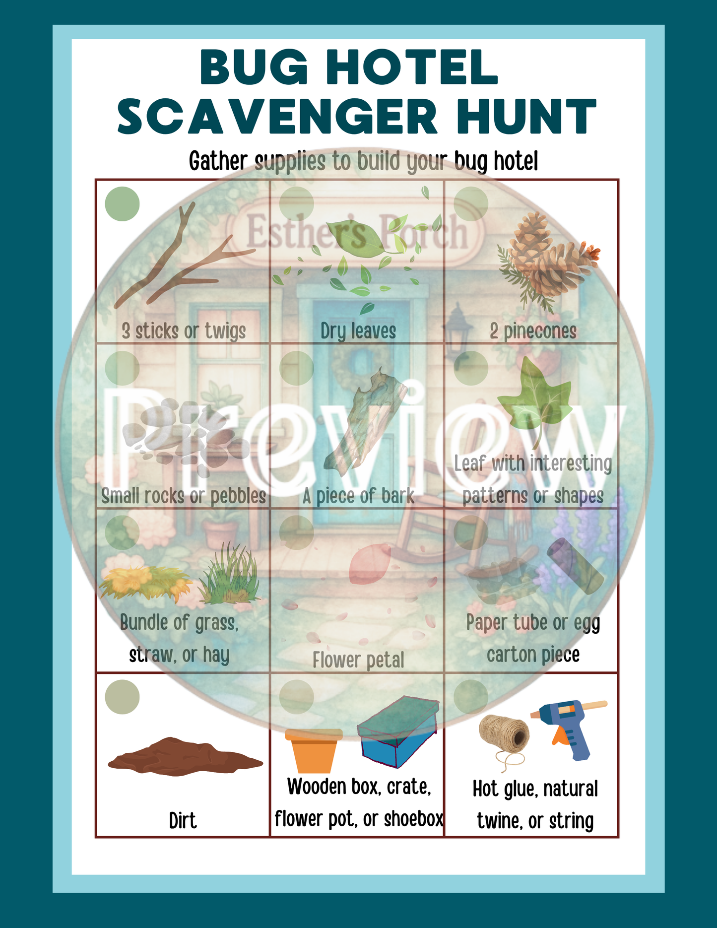 Welcome to the Bug Inn: Step-by-Step Habitat Activity with Scavenger Hunt