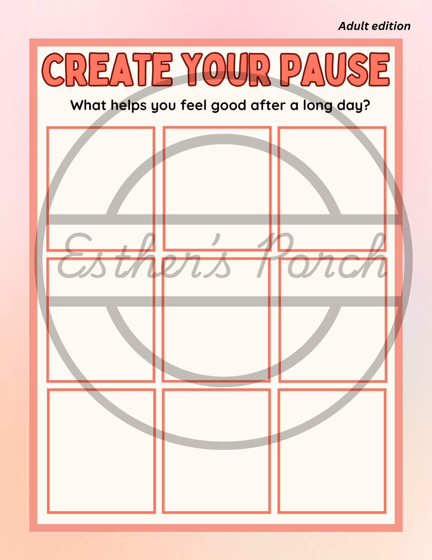 Pick Your Pause - Adults (parents and caregivers)