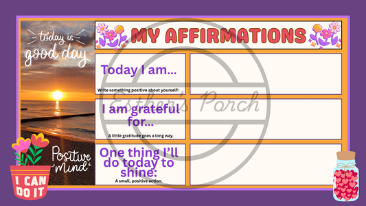Affirmation Template + 12 Prompts – Helping Kids Find Their Inner Voice