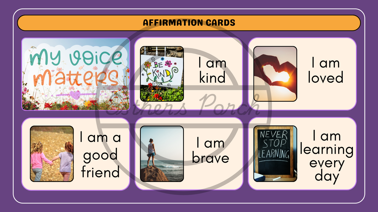 Affirmation Template + 12 Prompts – Helping Kids Find Their Inner Voice