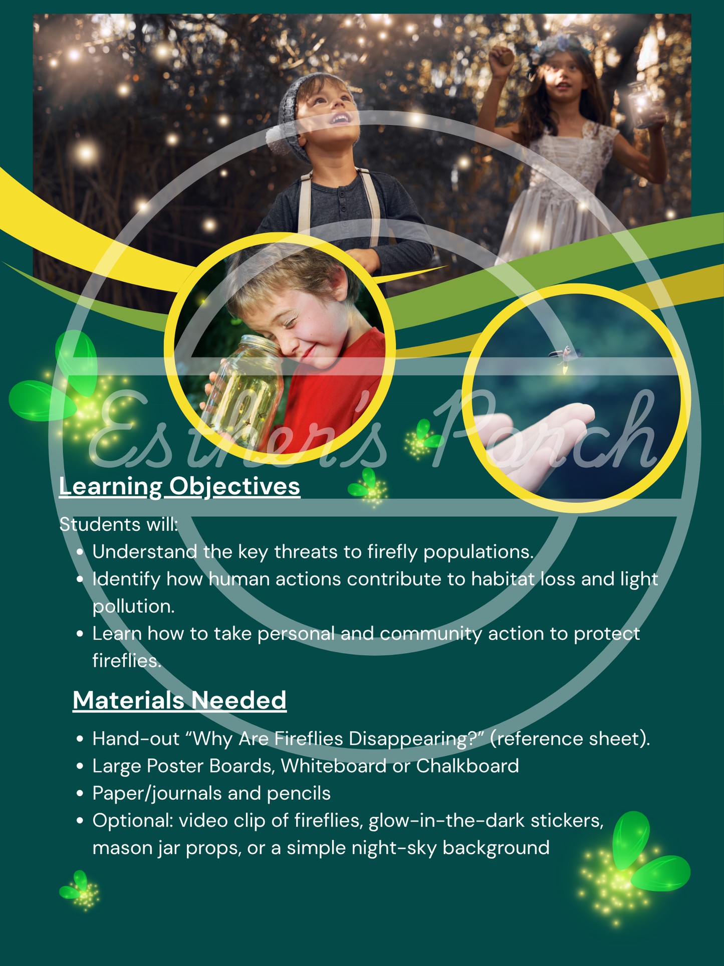 Firefly Learning Bundle – Posters, Habitat, Activities & Fun Facts