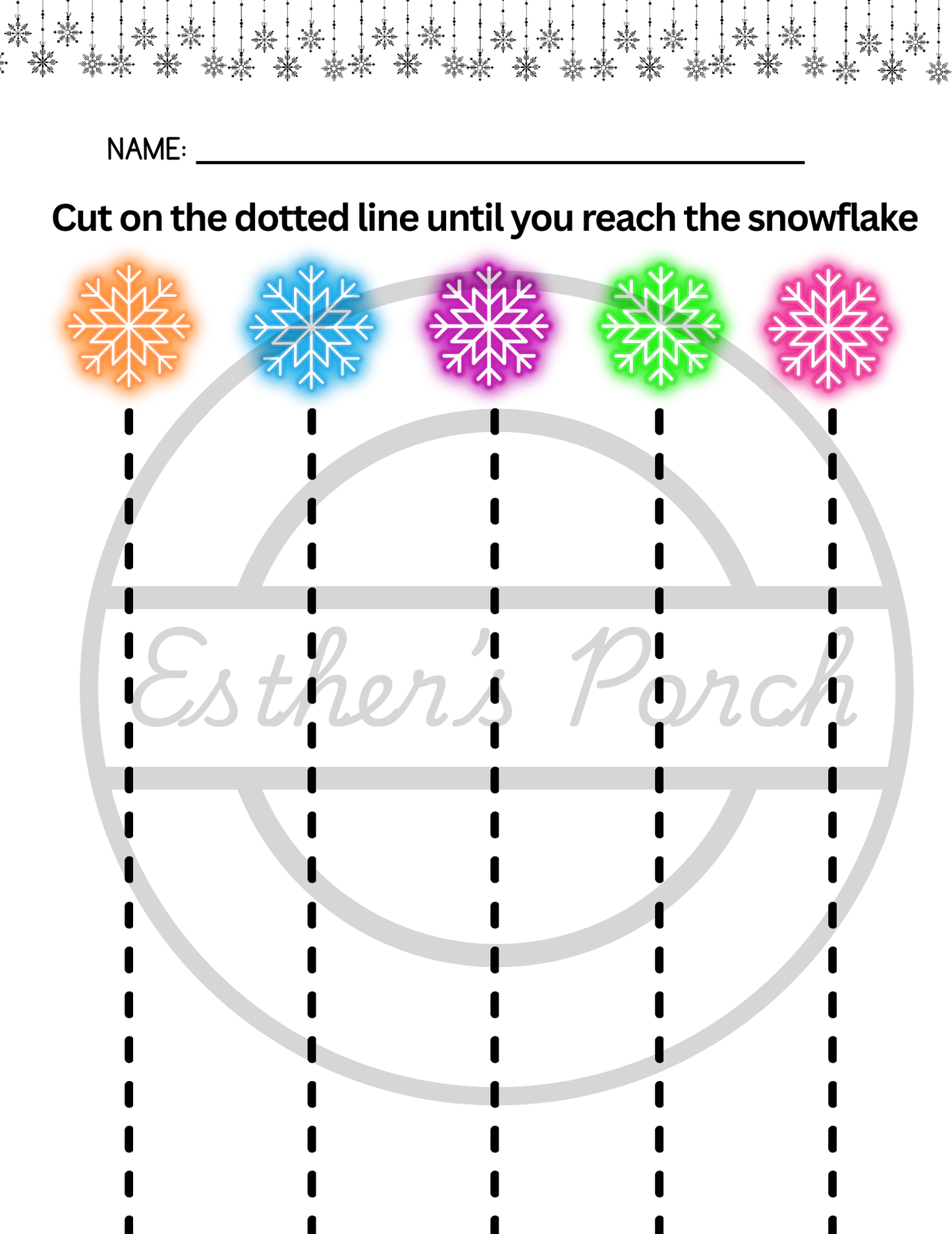 Winter Fine Motor Worksheets Collection