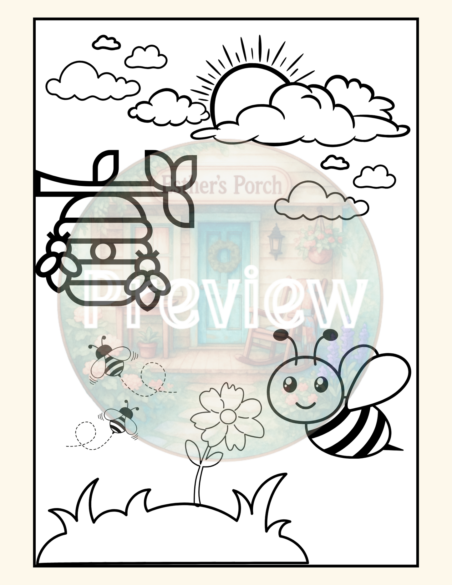 Buzzy Bee Adventures Coloring Book - K–2 (Early Elementary)