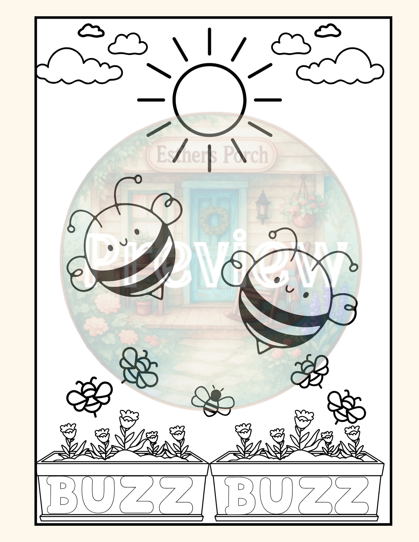 Buzzy Bee Adventures Coloring Book - K–2 (Early Elementary)