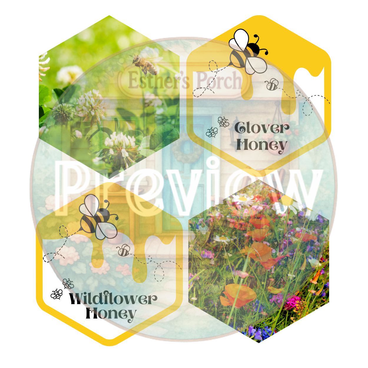 Bee-Themed Learning & Dramatic Play Label Collection