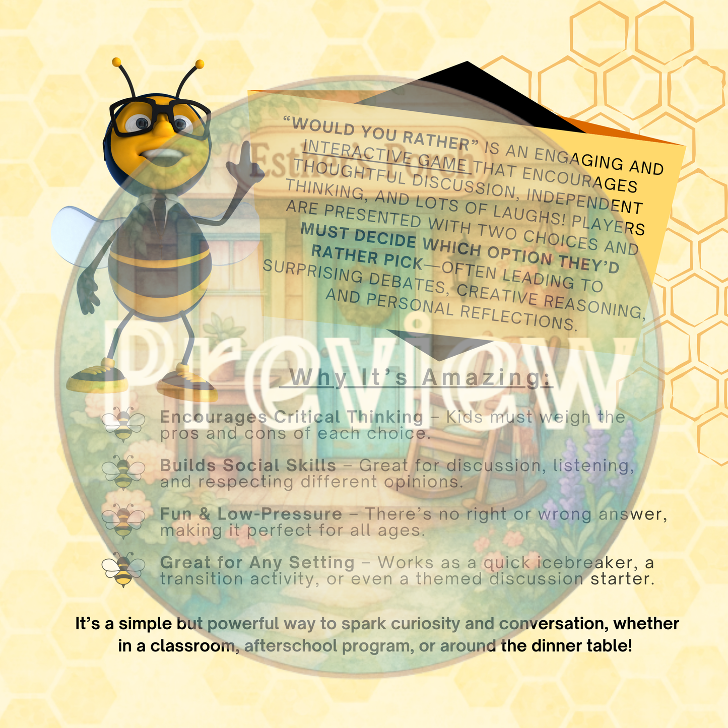 Would You Rather? – Bee-Themed Conversation & Choice Game